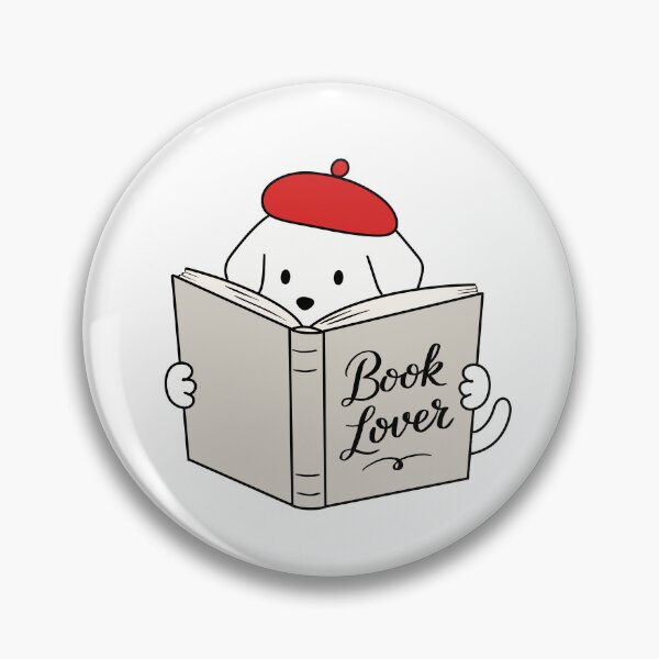Item preview, Cute Dog Reading a Book - Book Lover Puppy designed and sold by pinkstickstore.