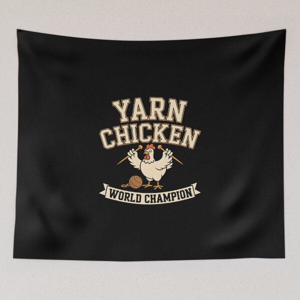 Item preview, Retro Yarn Chicken World Champion Funny Knitting Gift designed and sold by MagicWander.