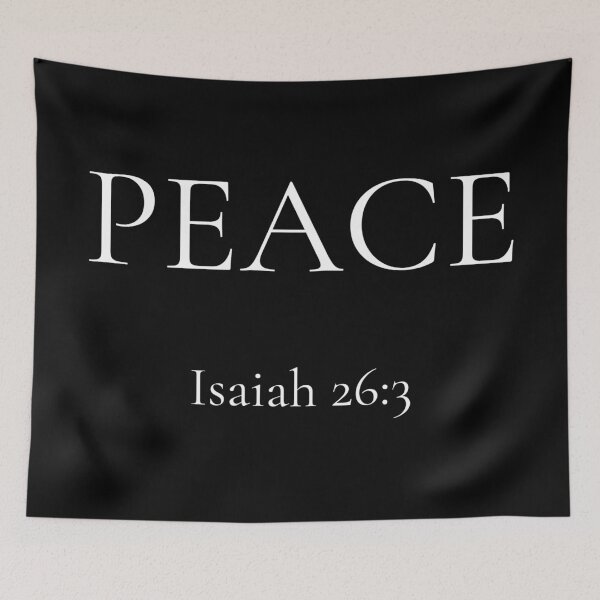Item preview, Peace | Isaiah 26:3 | Minimalist Christian Bible Verse Typography by All43 designed and sold by All43.