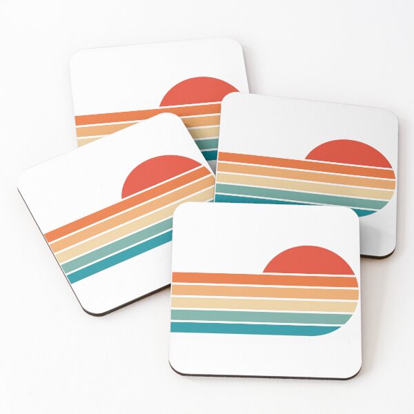 Item preview, Retro Sunset Stripes – Vintage 70s Minimalist Rainbow Sun Design designed and sold by hyper retro.