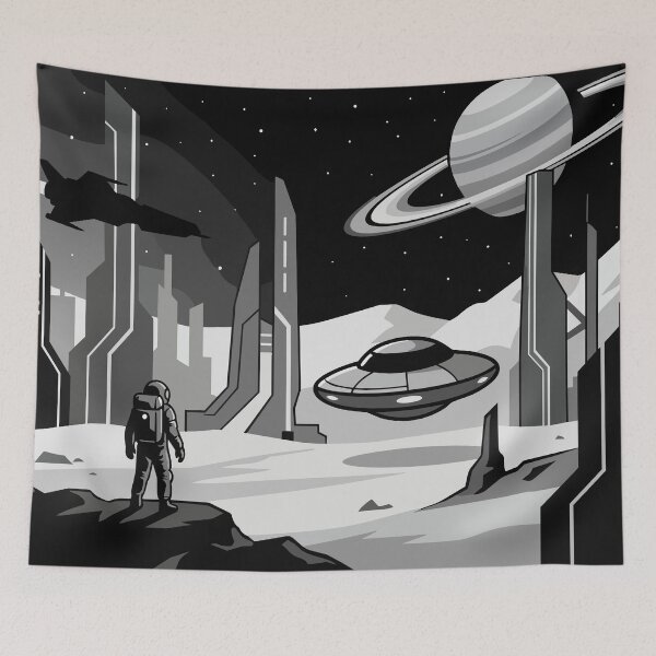 Item preview, Black and white Sci fi  designed and sold by Colorsandpixels.