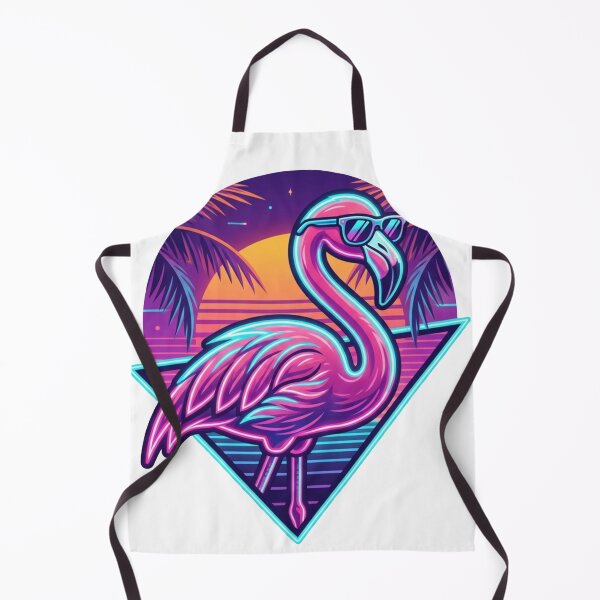 Item preview, Neon Flamingo with Sunglasses | Retro Synthwave Tropical Sunset Vaporwave T-Shirt Design GTA VI designed and sold by Evv_u.