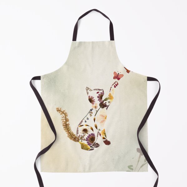 Item preview, Botanical Cat Pressed Flower Art designed and sold by JingsFlowerArt.