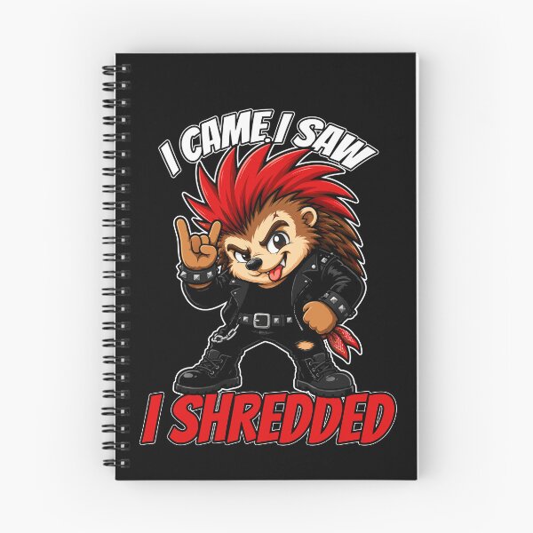 Item preview, I Came I Saw I Shredded Punk Hedgehog Mascot designed and sold by Karma Design.