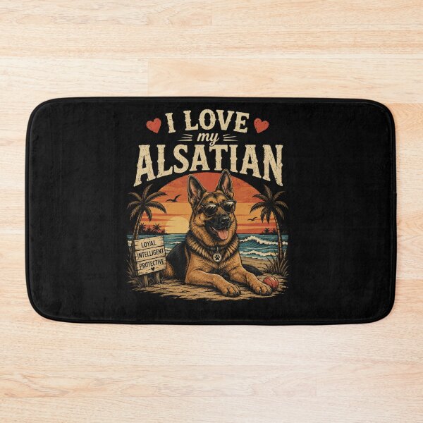 Item preview, I Love My Alsatian Dog Lover Design – Cute German Shepherd Gift T-Shirt designed and sold by Artimax-Studio.