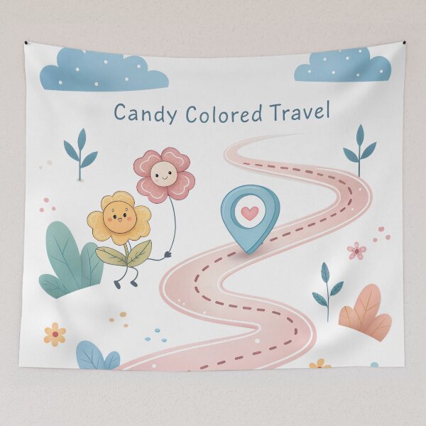 Item preview, Happy Little Detour Cute Pastel Road designed and sold by KHCreativeLab.
