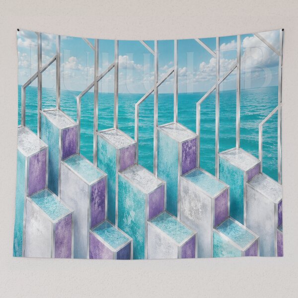 Item preview, Ocean Geometry – Turquoise Edition designed and sold by LuluLeb.