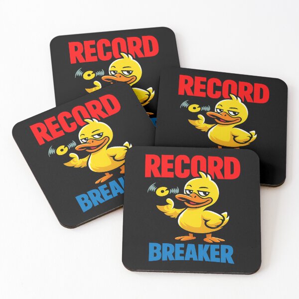 Item preview, Record Breaker Funny Duck Vinyl Music Pun Design designed and sold by TeeTimeTreasure.