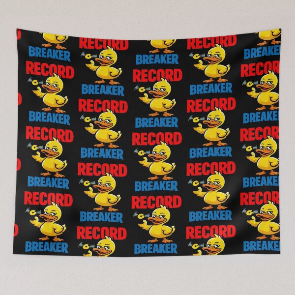 Item preview, Record Breaker Funny Duck Vinyl Music Pun Design designed and sold by TeeTimeTreasure.