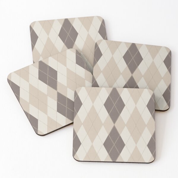 Item preview, Minimal Neutral Argyle Pattern | Japandi Scandinavian Geometric Seamless Design designed and sold by Tamas Das.
