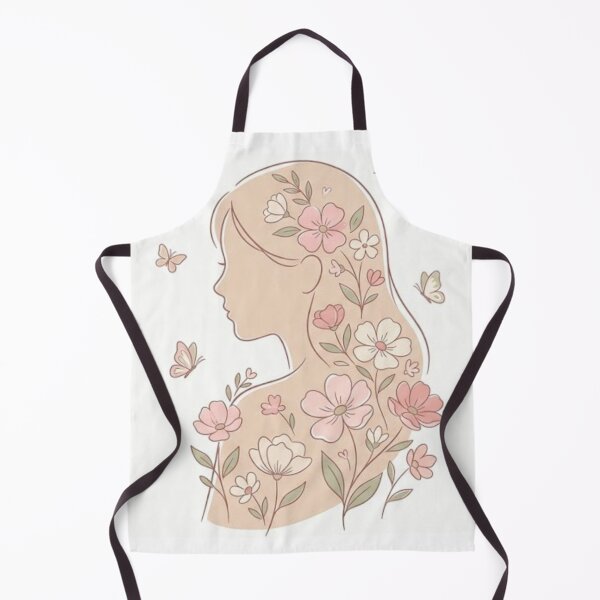 Item preview, Pink Butterfly Girl Floral Portrait designed and sold by MonaDesignLab.