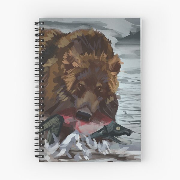 Item preview, Bear hunting in a river | Digital art painting  designed and sold by Lewtradarts.