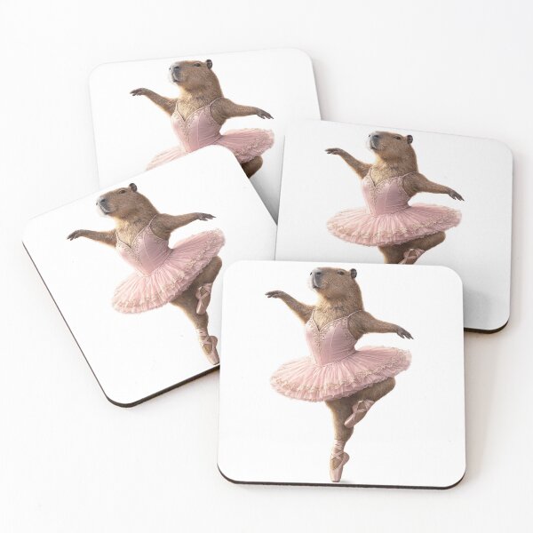 Item preview, Capybara Ballerina in Pink Tutu designed and sold by SUreal Studio.