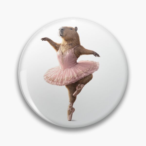Item preview, Capybara Ballerina in Pink Tutu designed and sold by SUreal Studio.