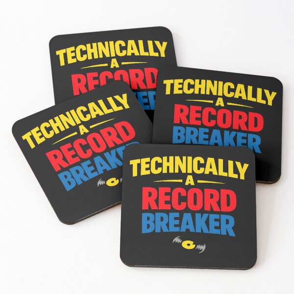 Item preview, Technically A Record Breaker Funny Vinyl Music Pun Design designed and sold by TeeTimeTreasure.