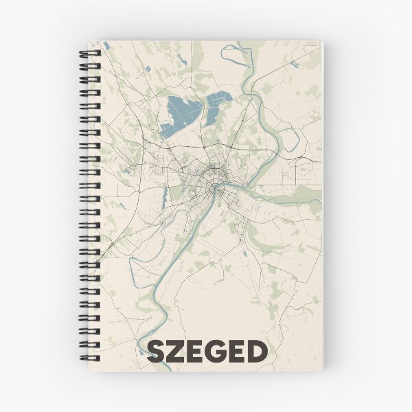 Item preview, Szeged Map designed and sold by MapsNerd.