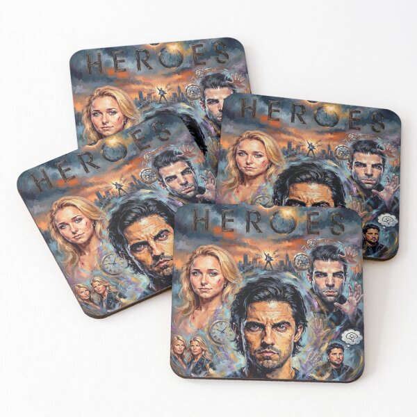 Item preview, Heroes Retro Sci-Fi Supernatural Drama Collage Tribute Art Poster designed and sold by Art's Diner.