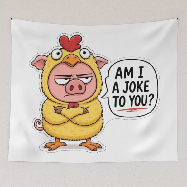 Item preview, Funny Pig Dressed As A Chicken designed and sold by Snurly.