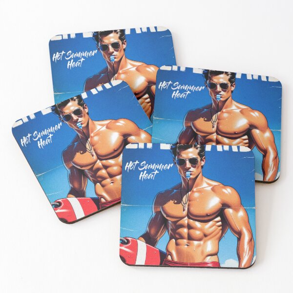 Item preview, Lifeguard Hot Summer Heat Vintage Poster Art designed and sold by ZhivanCrimson.