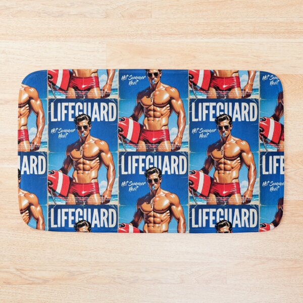 Item preview, Lifeguard Hot Summer Heat Vintage Poster Art designed and sold by ZhivanCrimson.