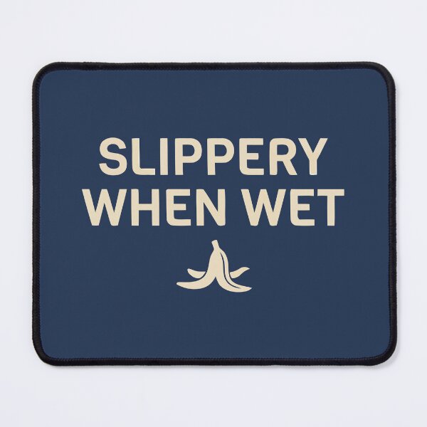 Item preview, Retro Slippery When Wet Funny Banana Peel Joke designed and sold by Amir Faysal.