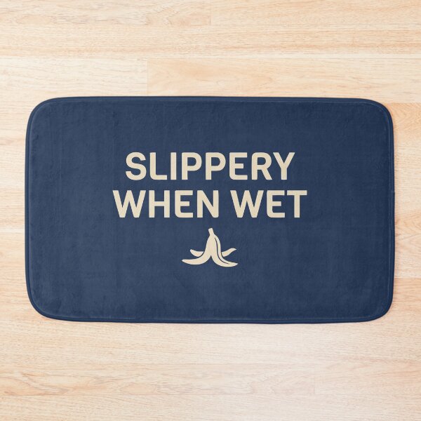 Item preview, Retro Slippery When Wet Funny Banana Peel Joke designed and sold by Amir Faysal.