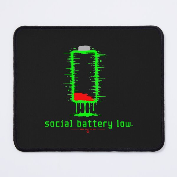 Item preview, Social Battery Low – Glitch Battery Digital Decay Streetwear Graphic designed and sold by ZeroContextCo.