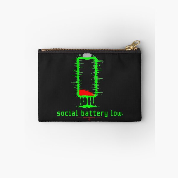Item preview, Social Battery Low – Glitch Battery Digital Decay Streetwear Graphic designed and sold by ZeroContextCo.