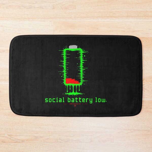 Item preview, Social Battery Low – Glitch Battery Digital Decay Streetwear Graphic designed and sold by ZeroContextCo.