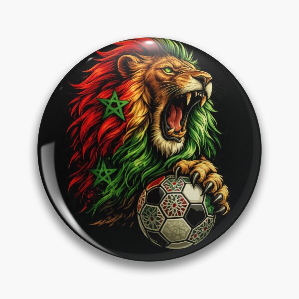 Item preview, Moroccan Atlas Lion Football Mascot designed and sold by Witty Moon.