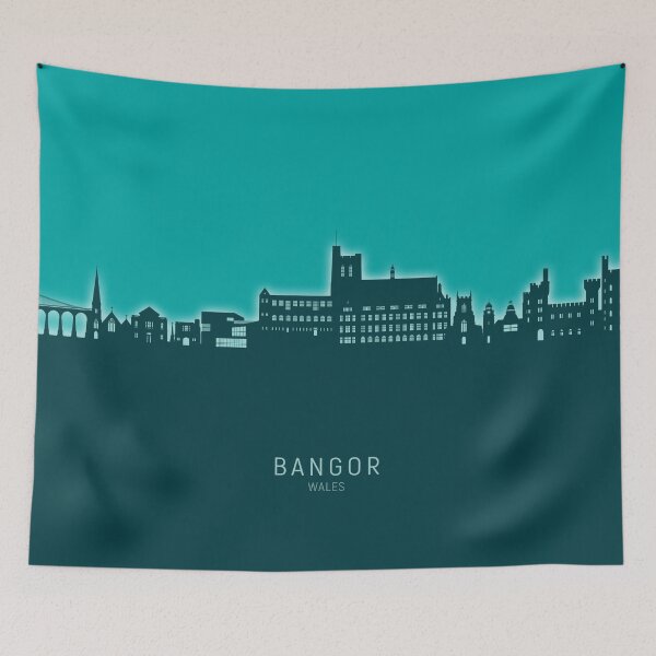Artikelvorschau, Skyline von Bangor, Wales entworfen und verkauft von ArtPrints.