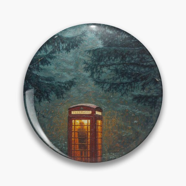 Item preview, Red Phone Booth in Dark Forest designed and sold by smicermarioshop.