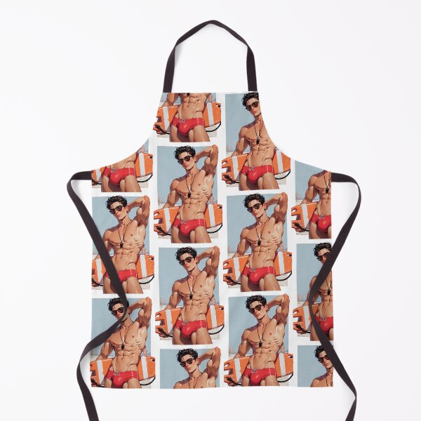 Item preview, Anime Style Muscular Lifeguard Beach Boy Art designed and sold by ZhivanCrimson.