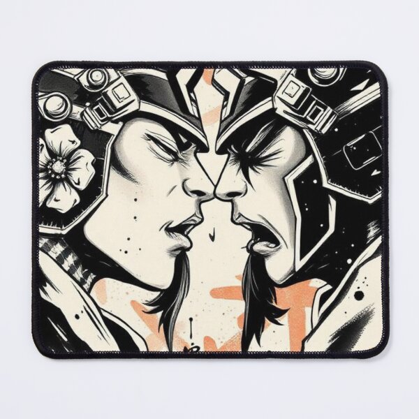 Item preview, Two Samurai Facing Head to Head in Japanese Style designed and sold by RAISC.