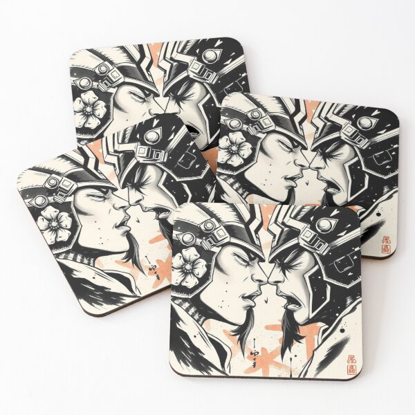 Item preview, Two Samurai Facing Head to Head in Japanese Style designed and sold by RAISC.
