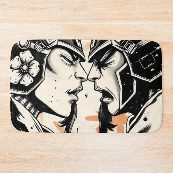 Item preview, Two Samurai Facing Head to Head in Japanese Style designed and sold by RAISC.