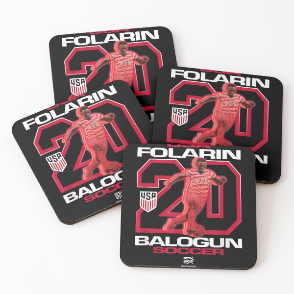 Item preview, Folarin Balogun USA National Soccer Team Number Twenty Athletic Red Graphic designed and sold by StanaLuis.