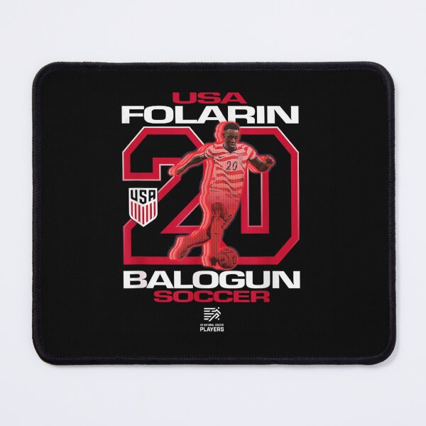 Item preview, Folarin Balogun USA National Soccer Team Number Twenty Athletic Red Graphic designed and sold by StanaLuis.