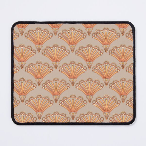 Item preview, Mediterranean Art Deco Fan Pattern | Terracotta & Soft Gold Geometric Design designed and sold by Almanzart.