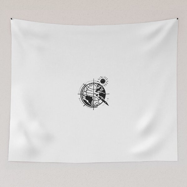 Item preview, Vintage World Globe Compass Illustration with Sun and Navigation Divider designed and sold by Artisan Finds Online.