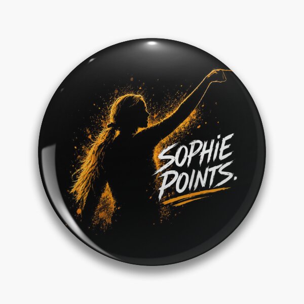 Item preview, Sophie Points Inspirational Silhouette Graphic Pointing Up Vibrant Orange Splatter Art designed and sold by StanaLuis.