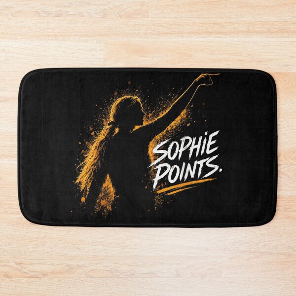Item preview, Sophie Points Inspirational Silhouette Graphic Pointing Up Vibrant Orange Splatter Art designed and sold by StanaLuis.