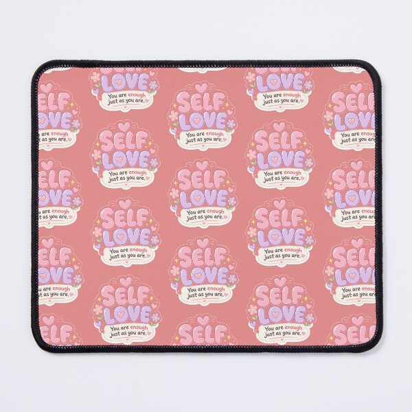 Item preview, Self Love You Are Enough Cute Pastel Sticker | Bubbly Typography | Motivational Aesthetic Decal designed and sold by StyloStudio.