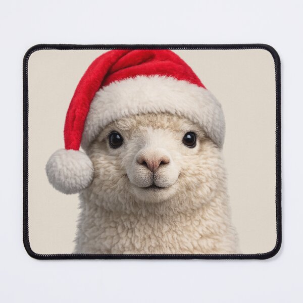 Item preview, Cute Alpaca Wearing Santa Hat Portrait designed and sold by BagFactoryUK.