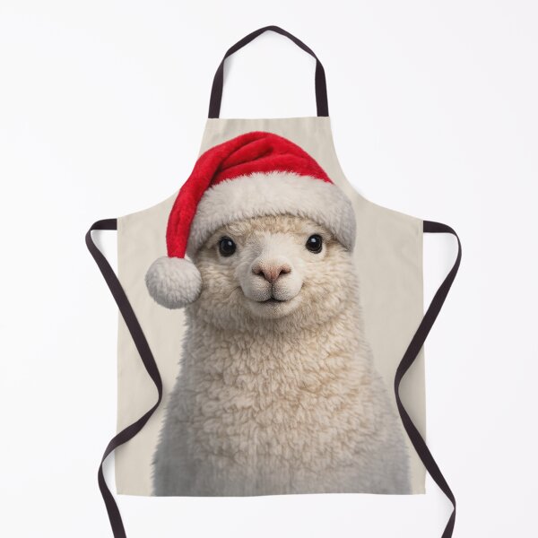 Item preview, Cute Alpaca Wearing Santa Hat Portrait designed and sold by BagFactoryUK.