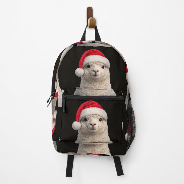 Item preview, Cute Alpaca Wearing Santa Hat Portrait designed and sold by BagFactoryUK.
