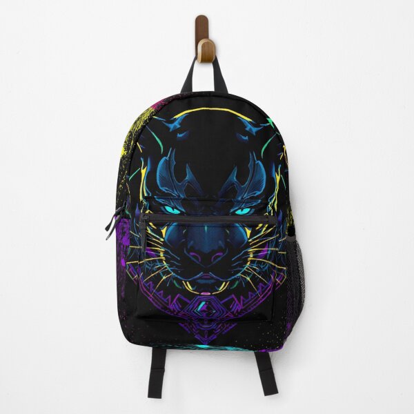Item preview, Cyberpunk panther head Wild cat Puma colorful print designed and sold by HeartInThisArt .