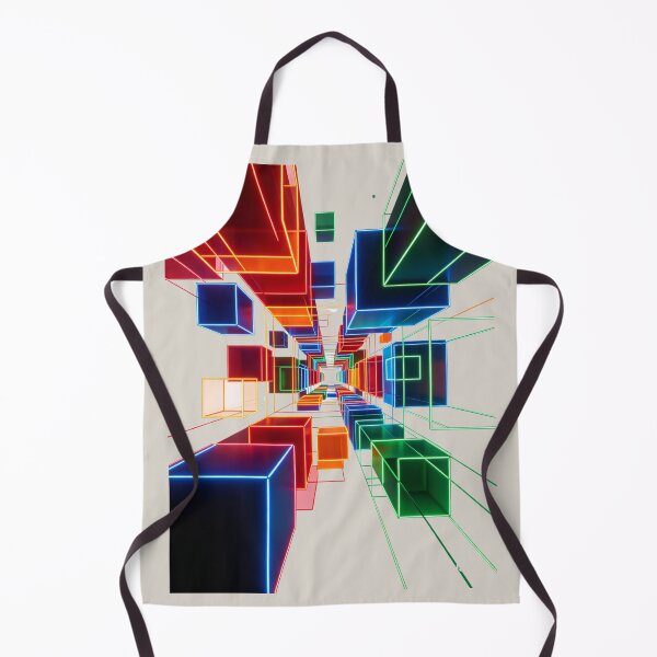 Item preview, Neon Geometric Collage – Futuristic Motion Tee designed and sold by Artify24.