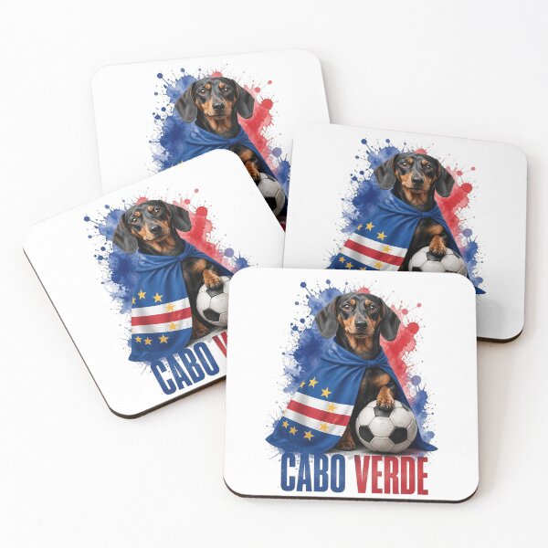 Item preview, Dachshund Cape Verde Flag World Cup 2026 Fan Design designed and sold by Jack n' Sally's.
