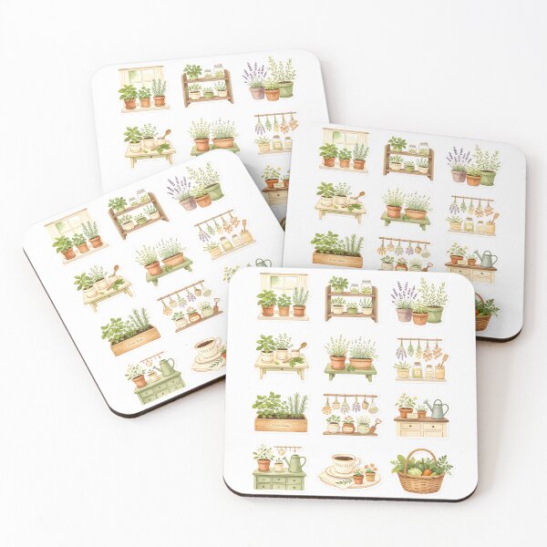 Item preview, Mini Kitchen Garden Botanical Sticker Collection | Cottagecore Herb Garden Sticker Sheet designed and sold by Spirit of Siam.
